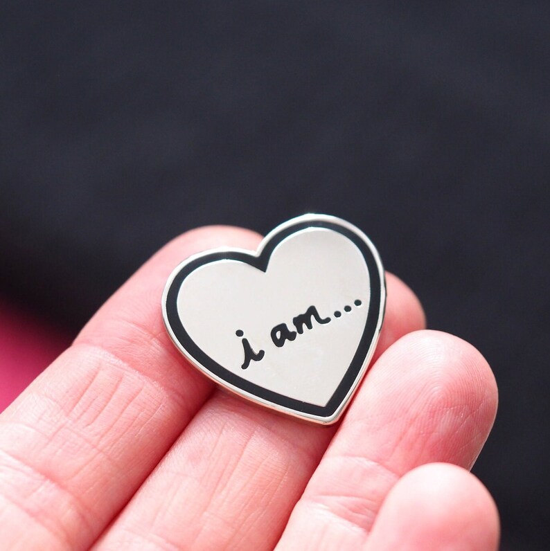 i am enough / Positive Affirmation Gift / Positive Self Talk / Enamel Pin Badge / Gift for teen Girl / Best Friend Gift / RockCakes image 5