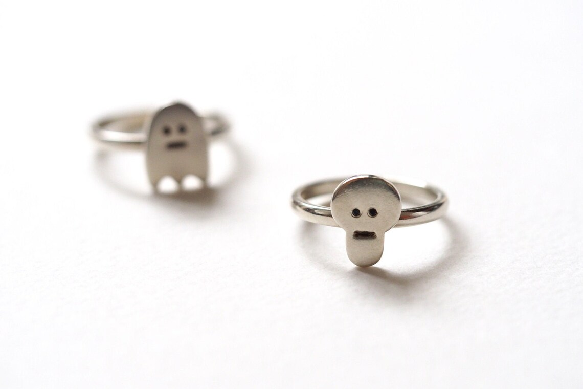 Ghost Ring in Silver and Black Diamond Etsy