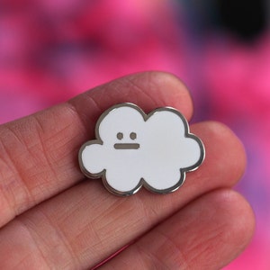 Cloud Enamel Pin Badge / Cloud Brooch / Cloud Pin / Cute Cloud / Kawaii Cloud Brooch / Every Cloud Has A Silver Lining / RockCakes Jewellery image 6