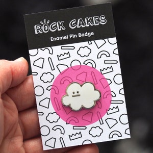 Cloud Enamel Pin Badge / Cloud Brooch / Cloud Pin / Cute Cloud / Kawaii Cloud Brooch / Every Cloud Has A Silver Lining / RockCakes Jewellery image 7