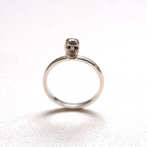 Skull Ring / Diamonds / Recycled Sterling Silver / Forever Ring / Gift For Girl Friend / RockCakes Precious Jewellery image 2