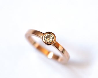 Diamond Engagement Ring / Classic Engagement Ring / 9ct Rectcled Rose Gold / 0.25ct Brilliant Cut Diamond Ring / RockCakes / Hastings