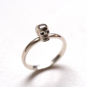 Skull Ring / Diamonds / Recycled Sterling Silver / Forever Ring / Gift For Girl Friend / RockCakes Precious Jewellery image 1