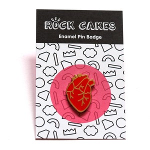 Anatomical Heart Enamel Pin / Heart Brooch / Red Heart Pin / Lapel Pin / Enamel Badge / Gift for Nurse / RockCakes image 5