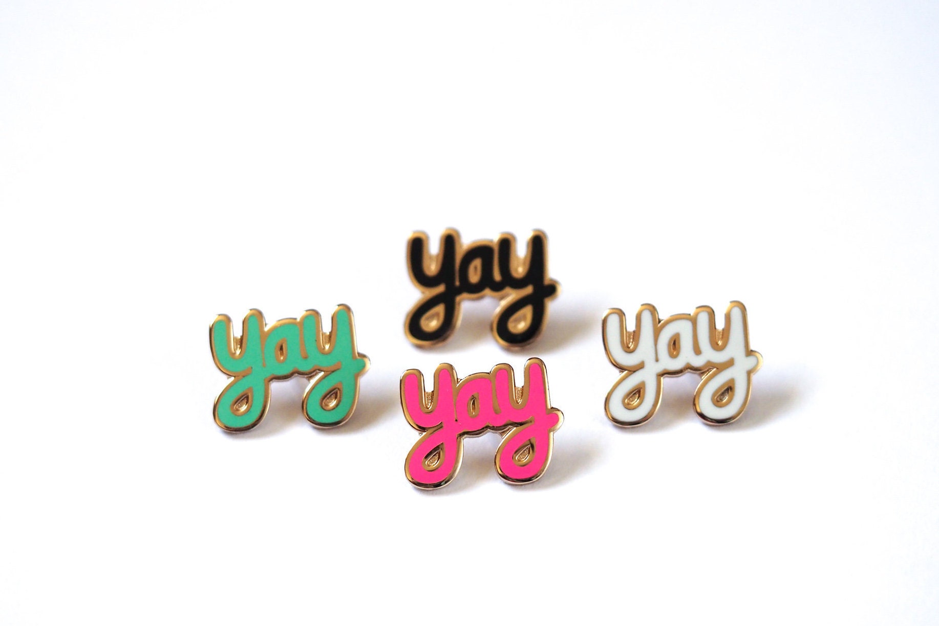 Yay Enamel Pin Badge, Stocking Filler Gift
