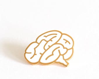 Brain Enamel Pin / Enamel Pin Badge / Lapel Pin / Brain Brooch / Teacher Gift / Nurse Gift / Lanyard Pin / RockCakes