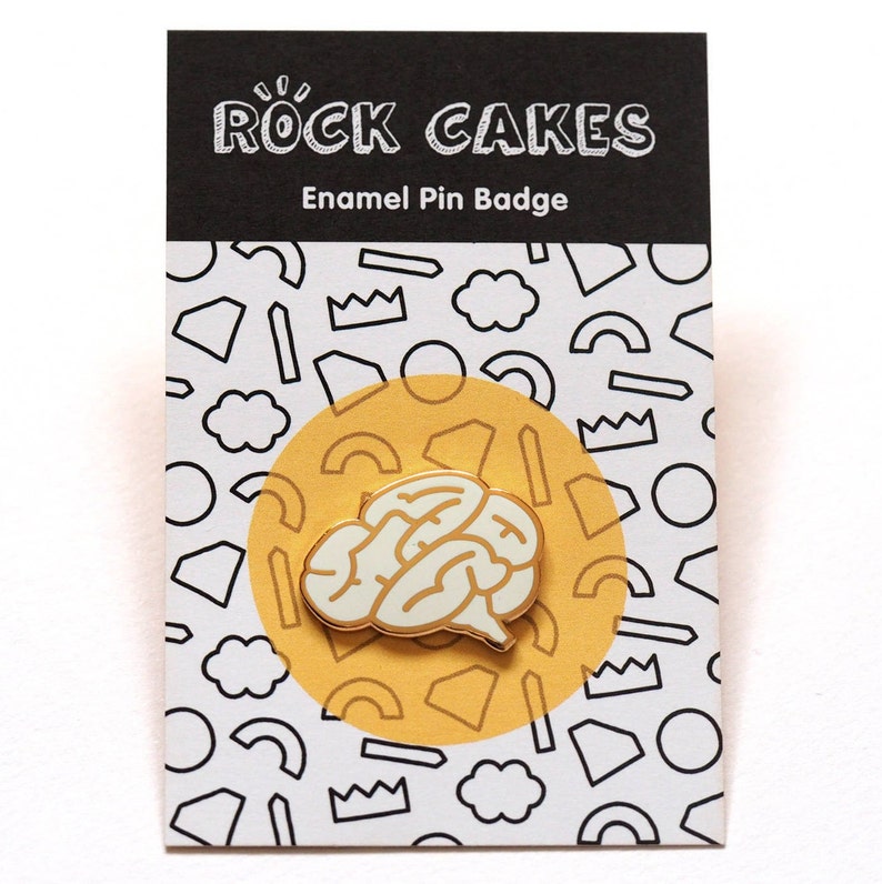 Brain Enamel Pin / Enamel Pin Badge / Lapel Pin / Brain Brooch / Teacher Gift / Nurse Gift / Lanyard Pin / RockCakes image 6