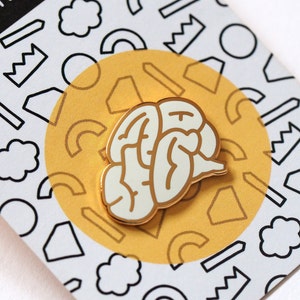 Brain Enamel Pin / Enamel Pin Badge / Lapel Pin / Brain Brooch / Teacher Gift / Nurse Gift / Lanyard Pin / RockCakes image 5