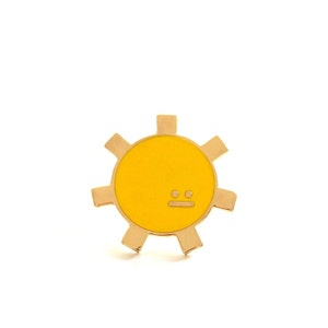 Sunshine Enamel Pin Badge / Sunshine Brooch / Sun Brooch / Sun Metal Pin / RockCakes image 2