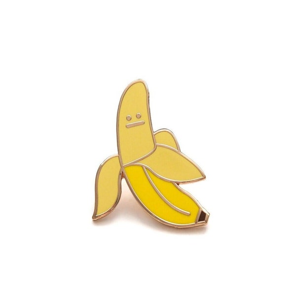 Banaan Emaille Pin Badge / Banaan Broche / Bananenliefhebber / Cadeau voor vriend / Emaille Broche / Papa Cadeau / Leraar Cadeau / RockCakes