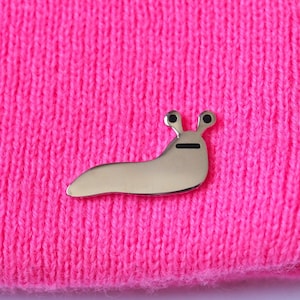 Slug Enamel Pin Badge / Silver Slug / Gold Slug / Cute Gift / Gardener Gift / Gift For Friend / Collectable Enamel Pin image 6