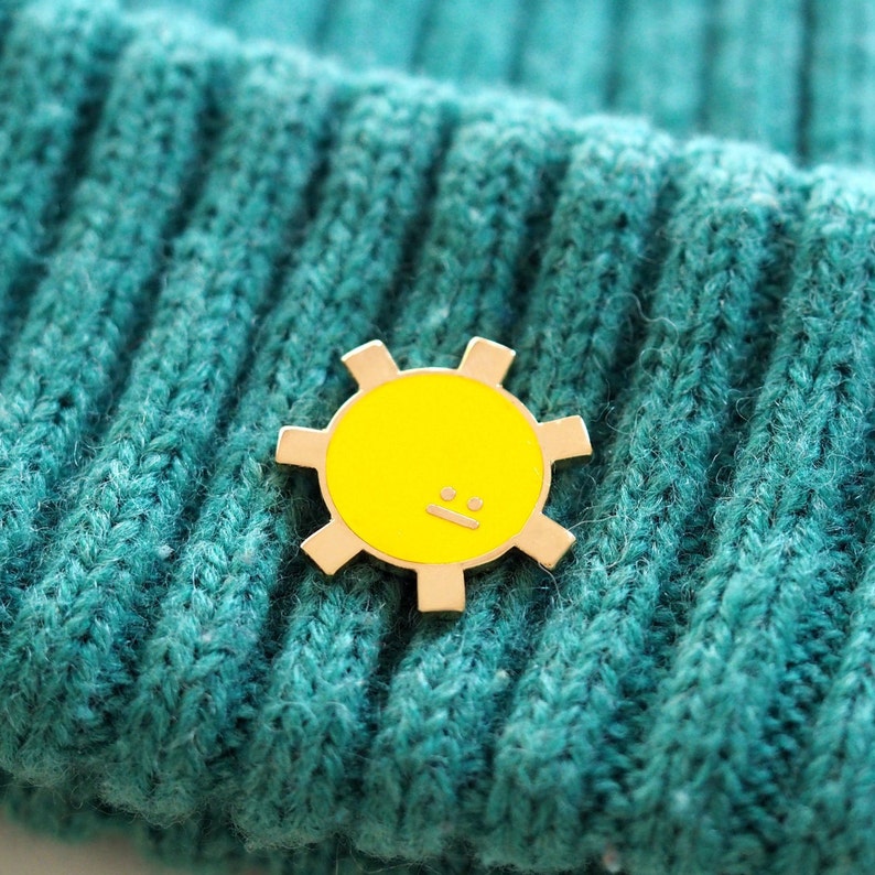 Sunshine Enamel Pin Badge / Sunshine Brooch / Sun Brooch / Sun Metal Pin / RockCakes image 4