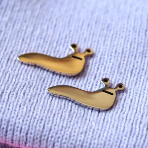 Slug Enamel Pin Badge / Silver Slug / Gold Slug / Cute Gift / Gardener Gift / Gift For Friend / Collectable Enamel Pin image 8