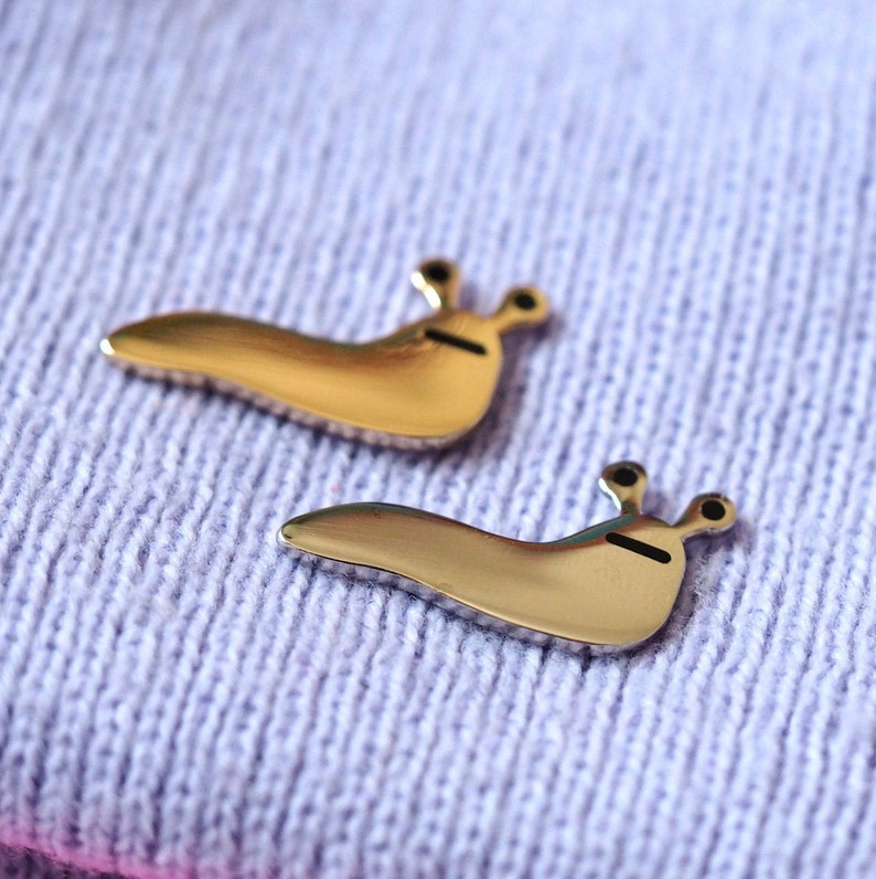 Slug Enamel Pin Badge / Silver Slug / Gold Slug / Cute Gift / Gardener Gift / Gift For Friend / Collectable Enamel Pin image 8