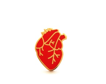 Anatomical Heart Enamel Pin Badge