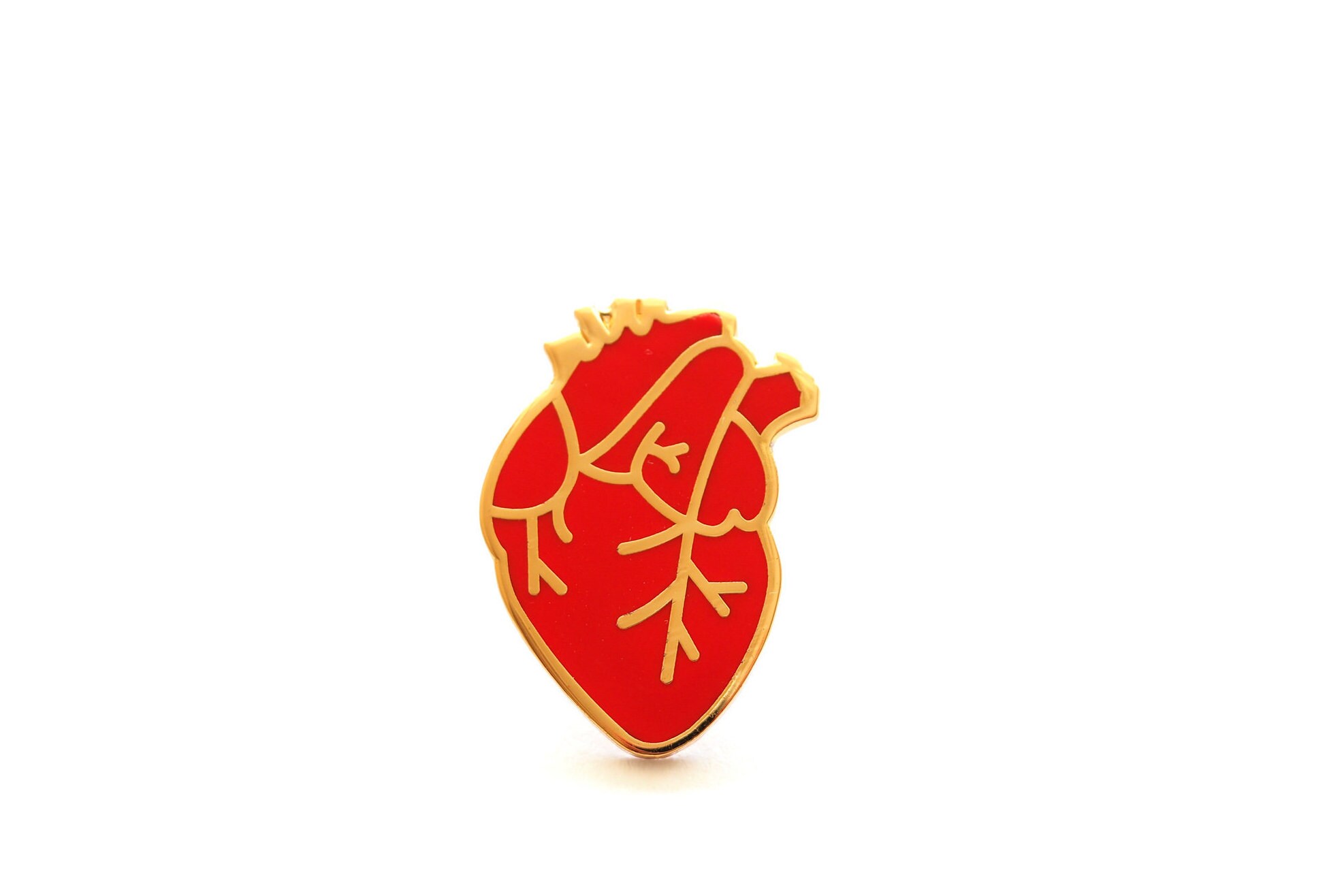 Anatomical Heart Enamel Pin Badge