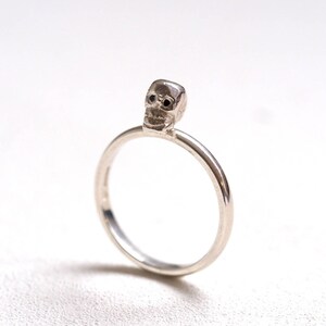 Skull Ring / Diamonds / Recycled Sterling Silver / Forever Ring / Gift For Girl Friend / RockCakes Precious Jewellery image 3