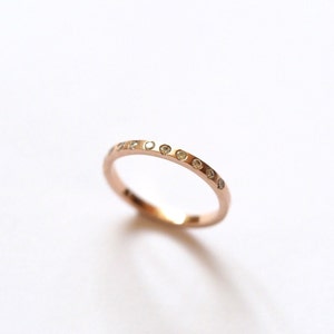 Half Eternity Ring / Gold Diamond Band / Recycled 9ct Yellow White or Rose Gold / Diamond Wedding Ring / RockCakes image 4