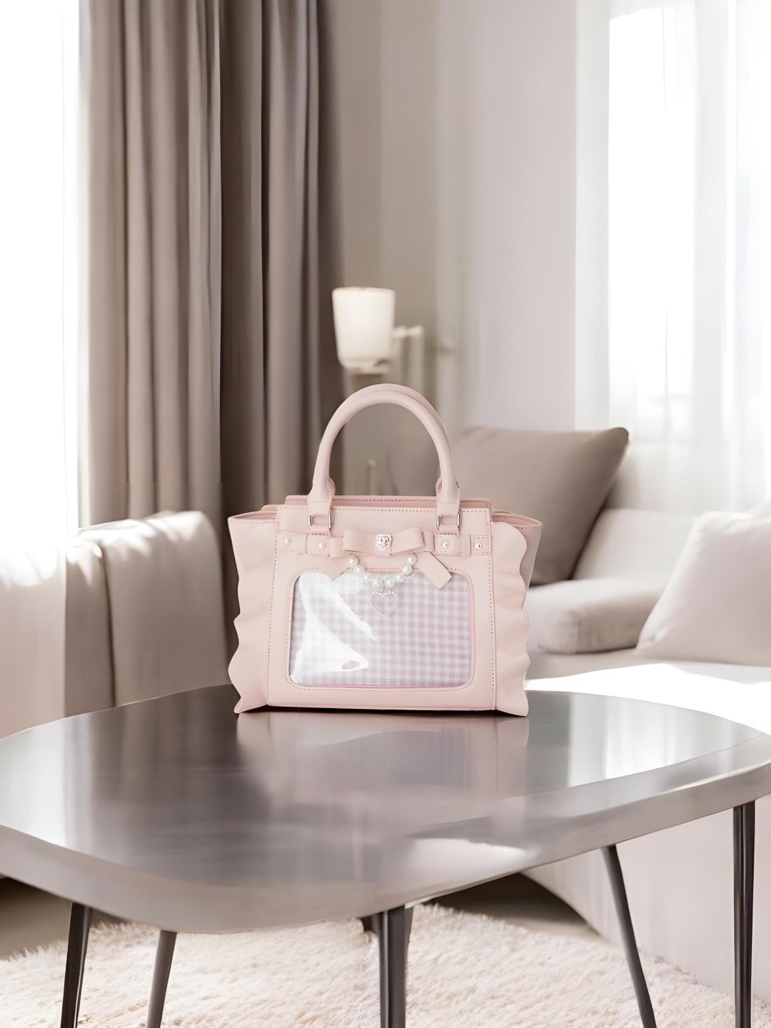 PACMAXI Ita Bag With Clear Window - Pin Display Tote Shoulder Bag For Anime Collectors