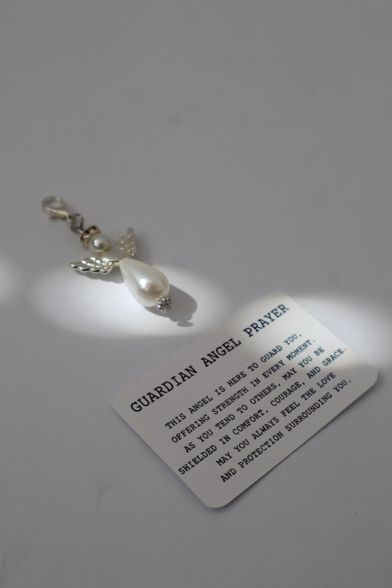 Guardian Angel Badge Reel Charm, Customizable, Lobster Clasp, Nurse Gifts, Charms image 5