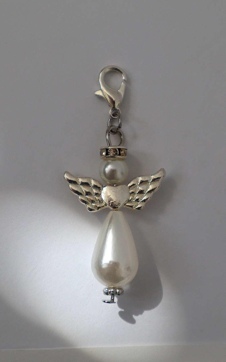 Guardian Angel Badge Reel Charm, Customizable, Lobster Clasp, Nurse Gifts, Charms image 3