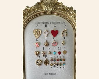 Gold-Plated Stainless Steel Badge Reel Charms: Customizable Add-On