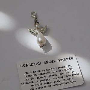 Guardian Angel Badge Reel Charm, Customizable, Lobster Clasp, Nurse Gifts, Charms image 4