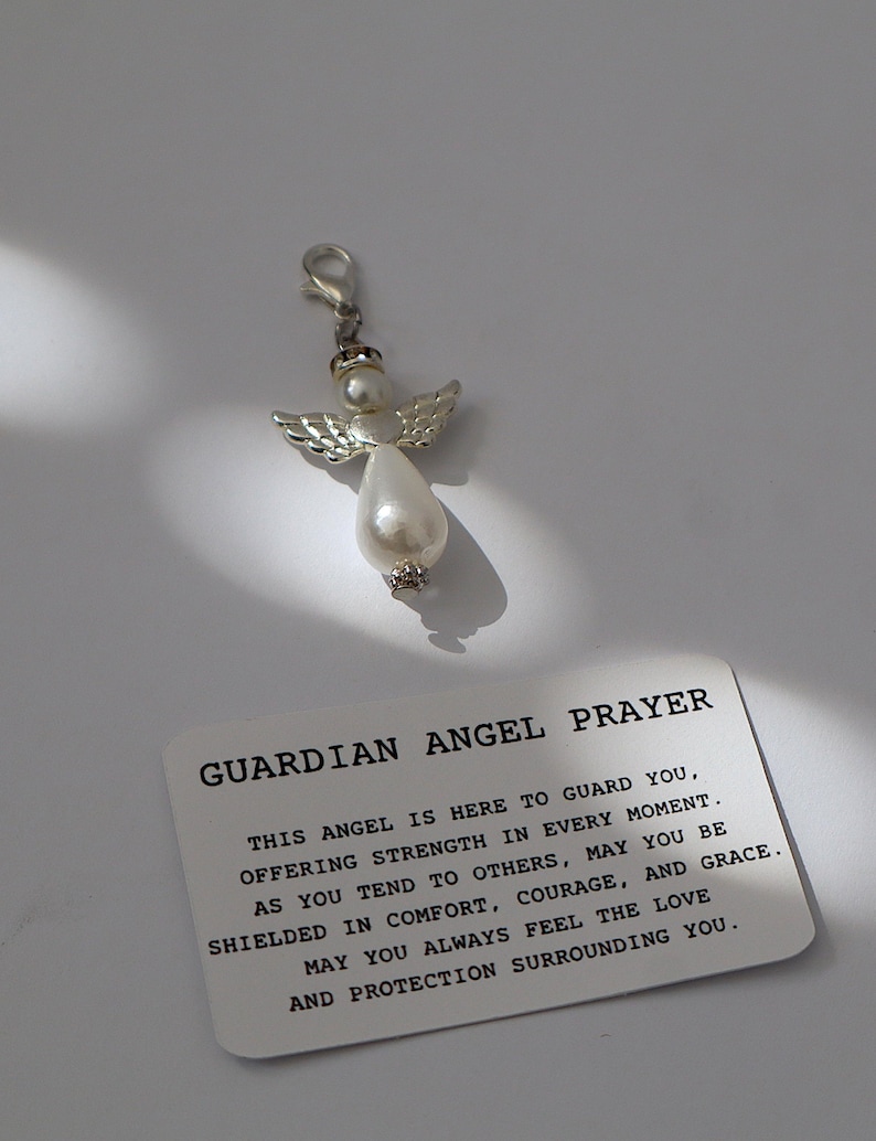 Guardian Angel Badge Reel Charm, Customizable, Lobster Clasp, Nurse Gifts, Charms image 4