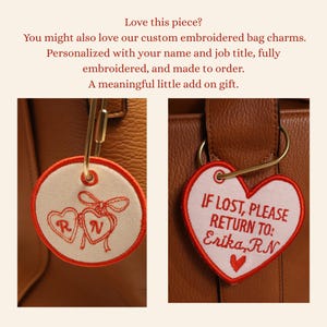 Guardian Angel Badge Reel Charm, Customizable, Lobster Clasp, Nurse Gifts, Charms image 7