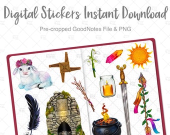 Pagan Sabbats Imbolc |  Digital Planner Stickers | GoodNotes Stickers | iPad Planner Stickers | PNG Stickers