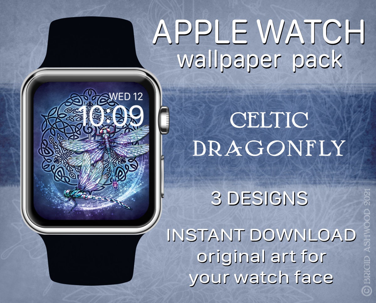 Celtic Dragonfly Apple Watch Face Wallpaper Background - Etsy Canada