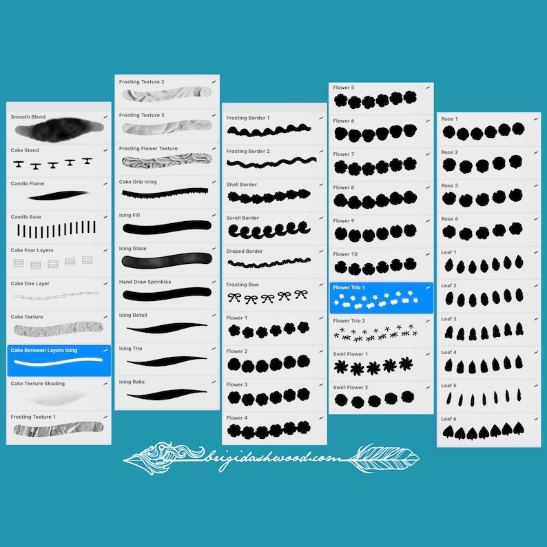 Cake & Frosting Procreate Brush Set Personal and Etsy