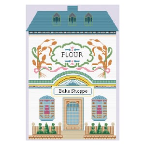 Flour House, Spice House, Cross Stitch Pattern, Needlepoint Pattern, Digital File