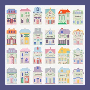 Spice Houses, Cross Stitch Pattern, Spice Village, Lenox