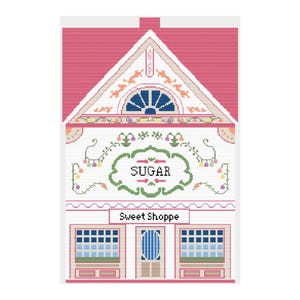 Sugar House, Spice House, Cross Stitch Pattern, Needlepoint Pattern, Digital File