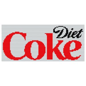 Diet Coke, Cross Stitch Pattern, Needlepoint Pattern, Digital File
