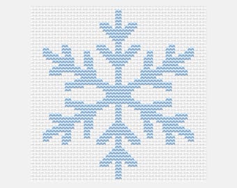 Snowflake Cross Stitch Ornament, Cross Stitch Pattern, Christmas, Holiday, Digital File, Counted Cross Stitch, PDF