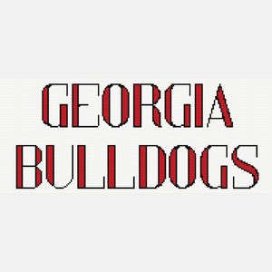 Georgia Bulldogs, Cross Stitch Pattern, Needlepoint Pattern, Digital File