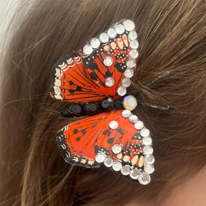 Medium Handmade Butterfly Barrette – Whimsical Fairy Hair Clip with Swarovski® Crystals