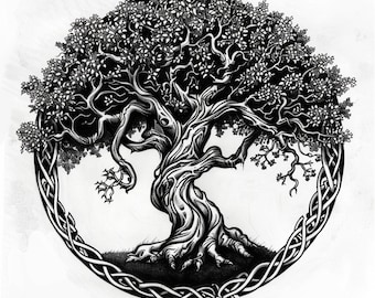 Celtic Tree of Life 3 Tattoo Design Digital Download - Etsy