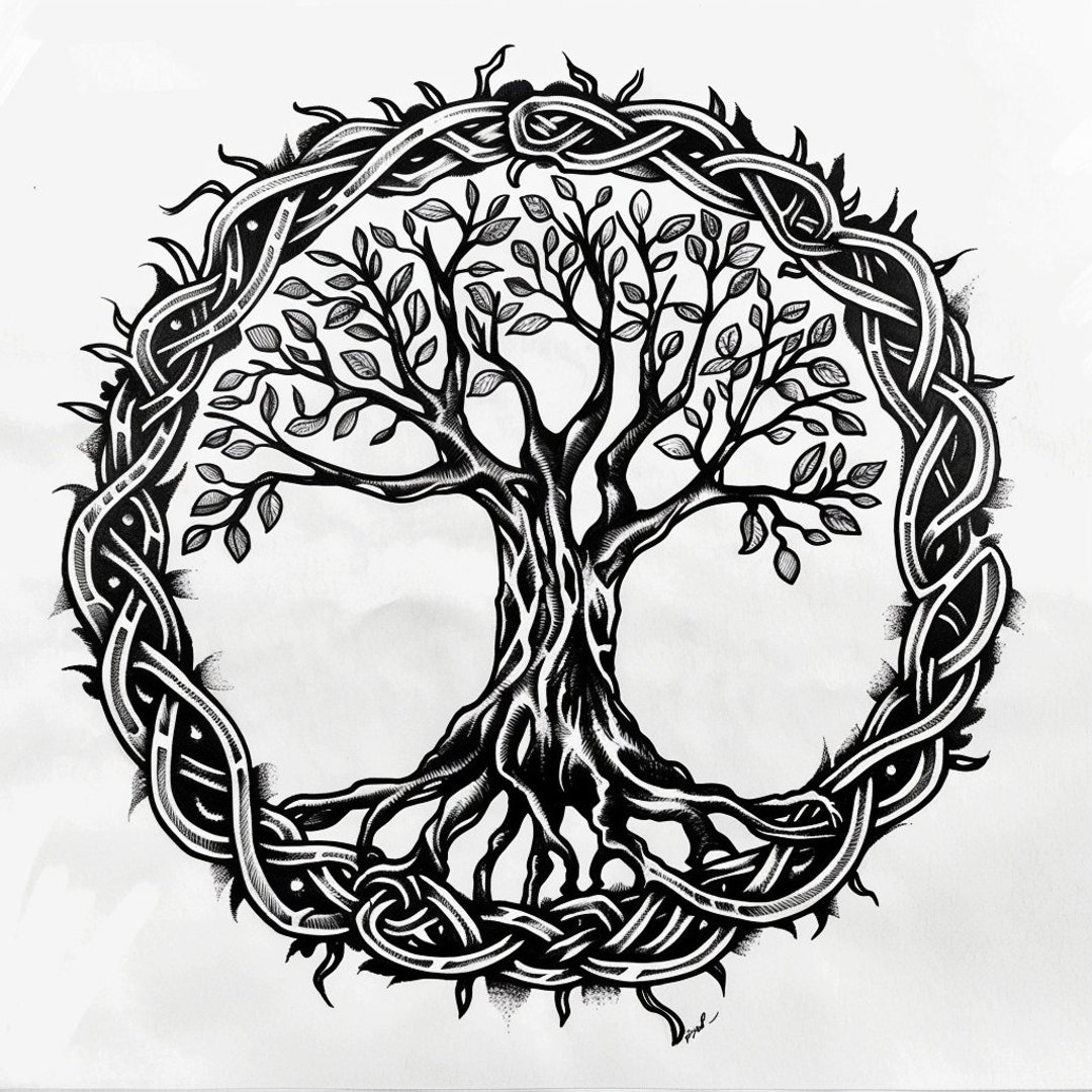 Celtic Tree of Life 1 Tattoo Design Digital Download - Etsy
