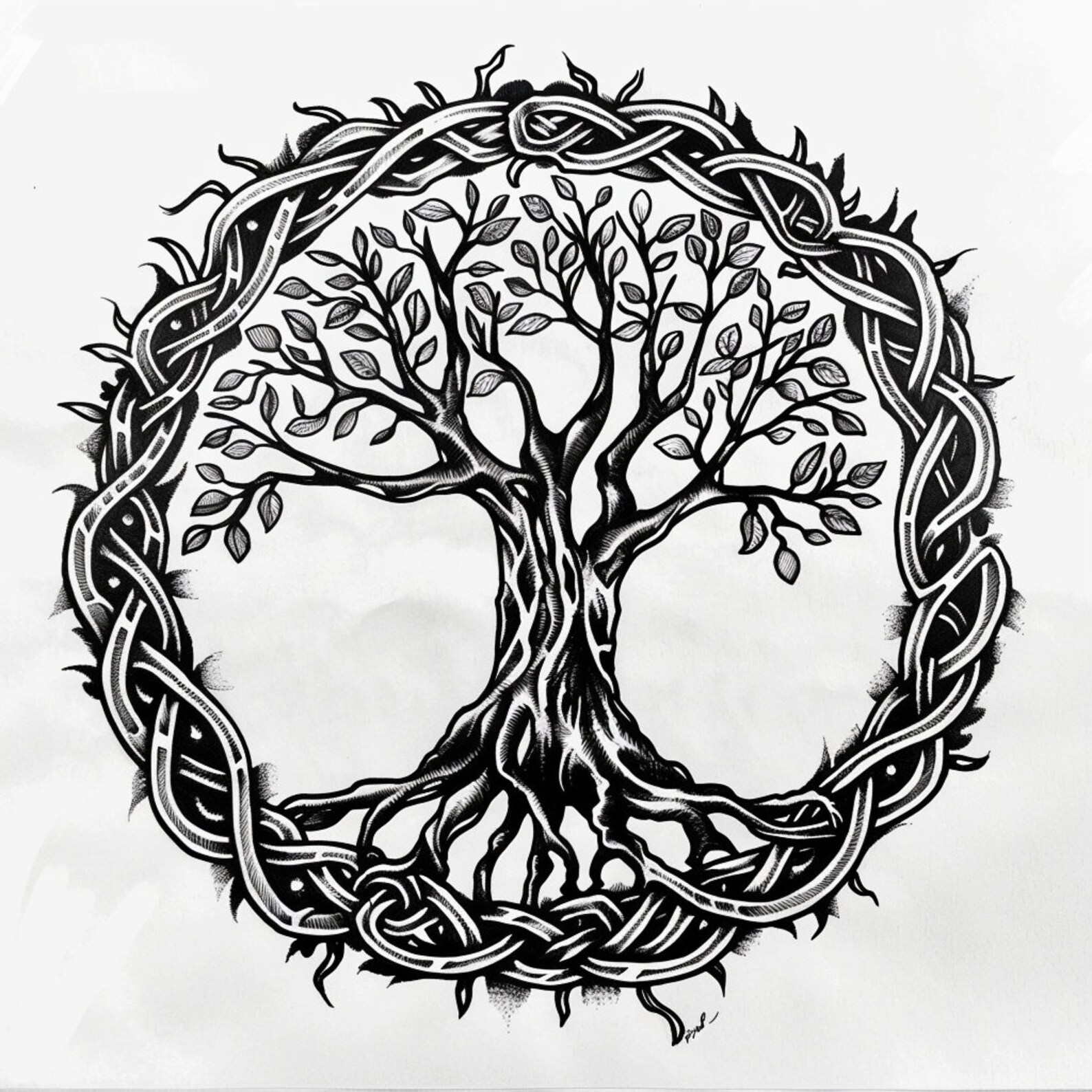Celtic Tree of Life 1 Tattoo Design Digital Download - Etsy
