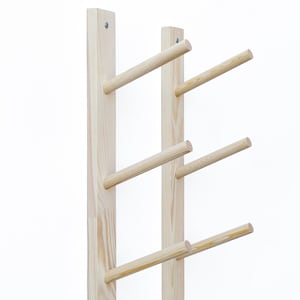 yoga mat hook, 5.5 in ash, wall mount yoga mat holder, yoga mat storage, pilates mat rack, wooden hooks, yoga mat holder, fitness room