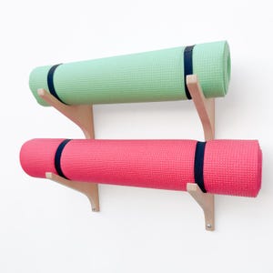 yoga mat holder, 5.5 in, wall holders, yoga mat hook, wall mount yoga mat rack, pilates mat holders, yoga mat storage, fitness room, plywood