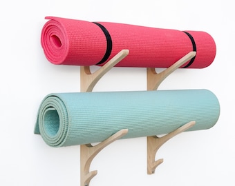 yoga mat hook, 6.5 in, wall holders, yoga mat holder, wall mount yoga mat rack, pilates mat holders, yoga mat storage, plywood, fitness room