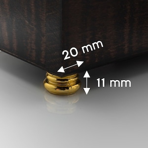 Décoration en plastique, pied de boîte en or 20 x 11 mm, pieds de décoration, jambe de boîte à bijoux, décoration de boîte, décoration de pieds de boîte, bords protecteurs, matériel de boîte à bijoux