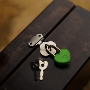 Heart Shaped Padlock Lock Box with Key, Fashion Green Lock, Small Jewelry Box Locks, Green Heart Lock, Luggage Padlocks, Decorative Padlocks