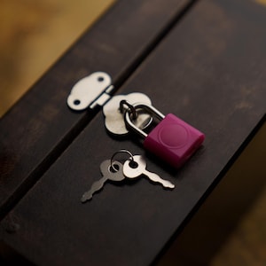Quadratische rosa Form Metall Taschenschloss, Verschluss für Box, rosa Verschluss Gepäcktasche Schloss, kleine kundenspezifische Vorhängeschloss für Geschenkbox, Edelstahlschloss