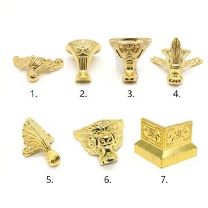 12 stuks decoratieve gouden doosvoetjes, vintage sieradenkistje, metalen poten, antieke doosbeslag, doe-het-zelf knutselbenodigdheden, miniatuurpoten, houten doosjes