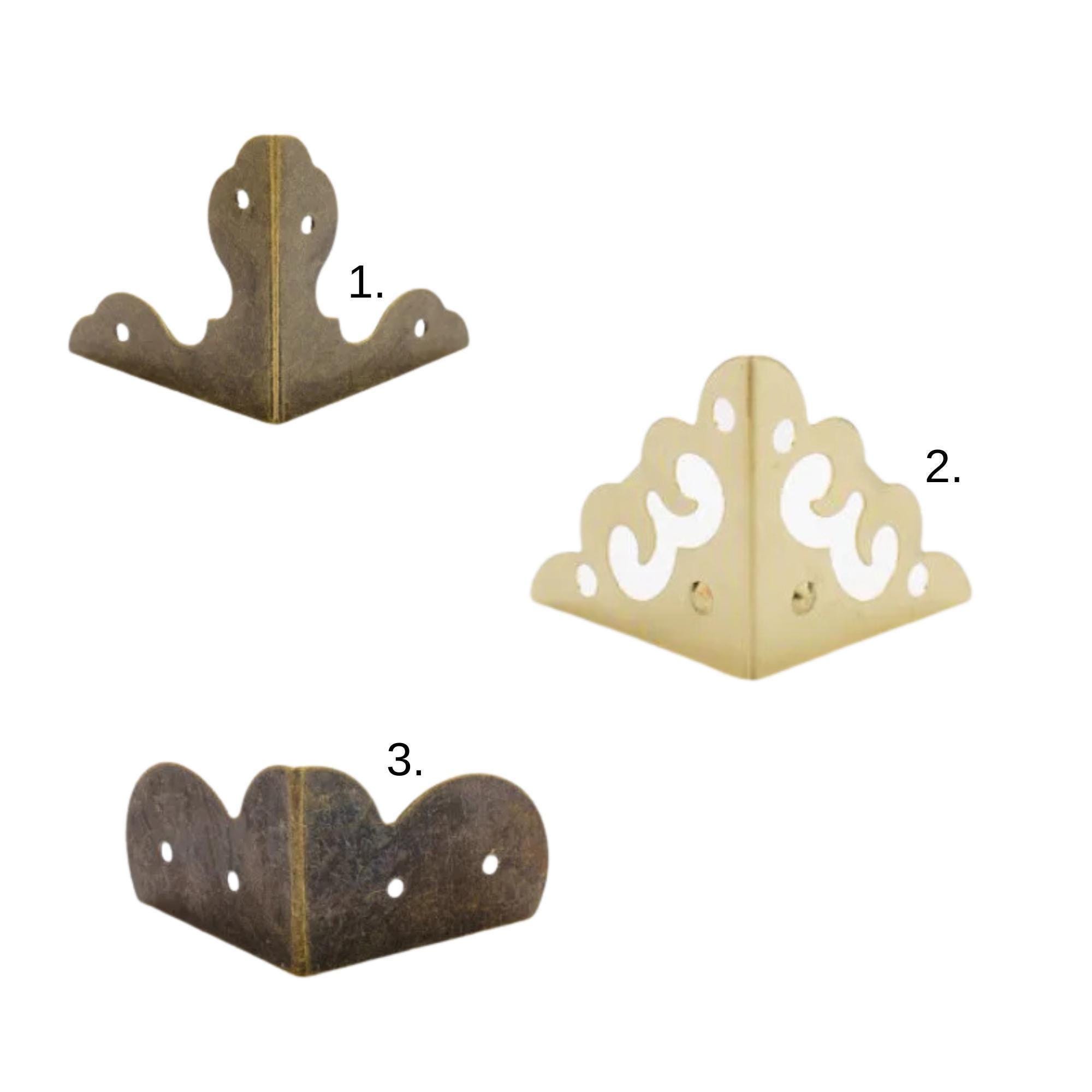 Unique Bargains Protecteurs d'Angle en Métal pour Boîte Protecteur de Bord 33x33x33mm Ton Bronze 8 Pcs Unique Bargains Protecteurs d'Angle en Métal pour Boîte Protecteur de Bord 33x33x33mm Ton Bronze 8 Pcs